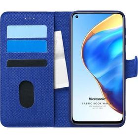 Microsonic Xiaomi Mi 10T Pro Fabric Book Wallet Lacivert Kılıf