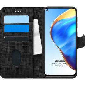 Microsonic Xiaomi Mi 10T Pro Fabric Book Wallet Siyah Kılıf