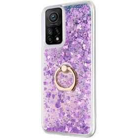 Microsonic Xiaomi Mi 10T Pro Glitter Liquid Holder Mor Kılıf