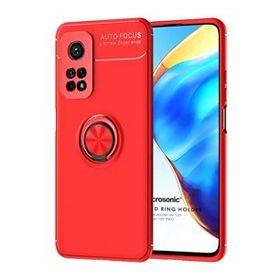 Microsonic Xiaomi Mi 10T Pro Kickstand Ring Holder Kırmızı Kılıf