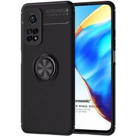 Microsonic Xiaomi Mi 10T Pro Kickstand Ring Holder Siyah Kılıf