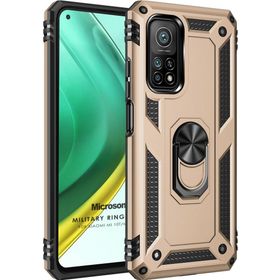 Microsonic Xiaomi Mi 10T Pro Military Ring Holder Gold Kılıf