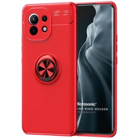 Microsonic Xiaomi Mi 11 Kickstand Ring Holder Kırmızı Kılıf