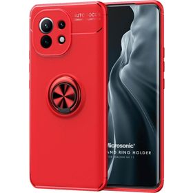 Microsonic Xiaomi Mi 11 Kickstand Ring Holder Kırmızı Kılıf