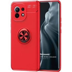 Microsonic Xiaomi Mi 11 Kickstand Ring Holder Kırmızı Kılıf