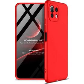 Microsonic Xiaomi Mi 11 Lite Double Dip 360 Protective Kırmızı Kılıf