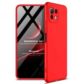 Microsonic Xiaomi Mi 11 Lite Double Dip 360 Protective Kırmızı Kılıf