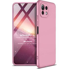 Microsonic Xiaomi Mi 11 Lite Double Dip 360 Protective Rose Gold Kılıf