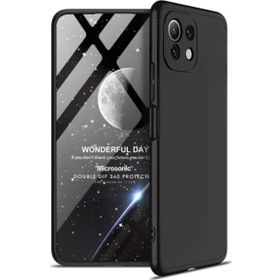Microsonic Xiaomi Mi 11 Lite Double Dip 360 Protective Siyah Kılıf
