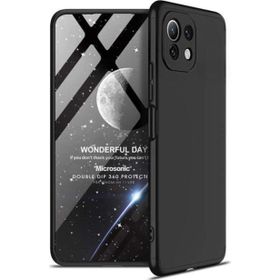Microsonic Xiaomi Mi 11 Lite Double Dip 360 Protective Siyah Kılıf