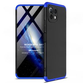 Microsonic Xiaomi Mi 11 Lite Double Dip 360 Protective Siyah Mavi Kılıf