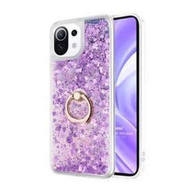 Microsonic Xiaomi Mi 11 Lite Glitter Liquid Holder Mor Kılıf
