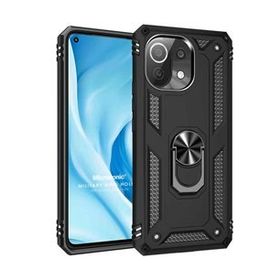 Microsonic Xiaomi Mi 11 Lite Military Ring Holder Siyah Kılıf