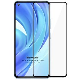 Microsonic Xiaomi Mi 11 Lite Tam Kaplayan Temperli Siyah Cam Ekran Koruyucu