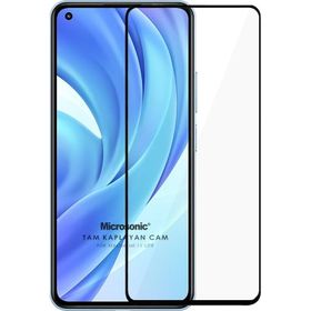 Microsonic Xiaomi Mi 11 Lite Tam Kaplayan Temperli Siyah Cam Ekran Koruyucu