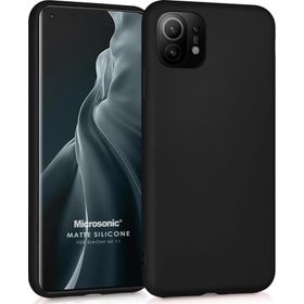 Microsonic Xiaomi Mi 11 Matte Silicone Siyah Kılıf