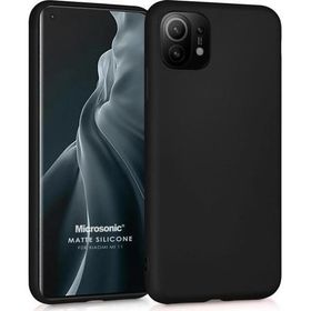Microsonic Xiaomi Mi 11 Matte Silicone Siyah Kılıf