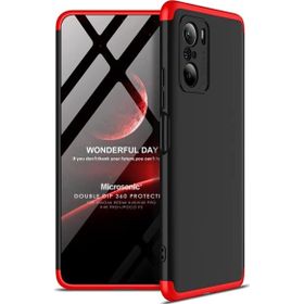 Microsonic Xiaomi Mi 11İ Double Dip 360 Protective Siyah Kırmızı Kılıf