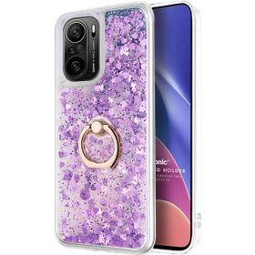 Microsonic Xiaomi Mi 11i Glitter Liquid Holder Mor Kılıf