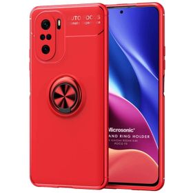 Microsonic Xiaomi Mi 11i Kickstand Ring Holder Kırmızı Kılıf