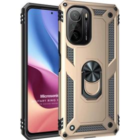 Microsonic Xiaomi Mi 11i Military Ring Holder Gold Kılıf