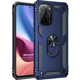Microsonic Xiaomi Mi 11i Military Ring Holder Lacivert Kılıf