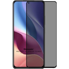 Microsonic Xiaomi Mi 11i Privacy 5D Gizlilik Filtreli Siyah Cam Ekran Koruyucu