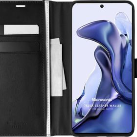 Microsonic Xiaomi Mi 11T Delux Leather Wallet Siyah Kılıf