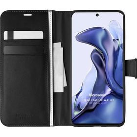 Microsonic Xiaomi Mi 11T Delux Leather Wallet Siyah Kılıf