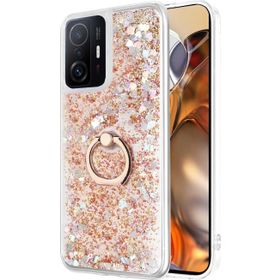 Microsonic Xiaomi Mi 11T Glitter Liquid Holder Gold Kılıf
