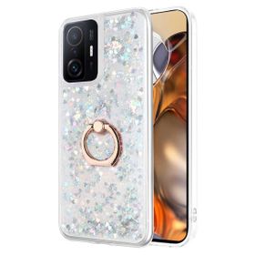 Microsonic Xiaomi Mi 11T Glitter Liquid Holder Gümüş Kılıf