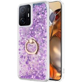 Microsonic Xiaomi Mi 11T Glitter Liquid Holder Mor Kılıf