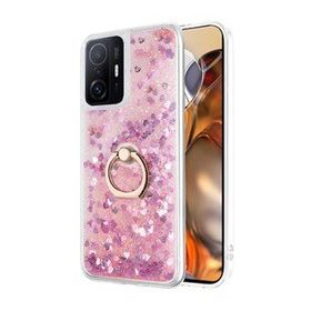 Microsonic Xiaomi Mi 11T Glitter Liquid Holder Pembe Kılıf