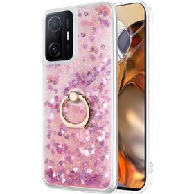 Microsonic Xiaomi Mi 11T Glitter Liquid Holder Pembe Kılıf
