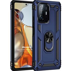 Microsonic Xiaomi Mi 11T Military Ring Holder Lacivert Kılıf