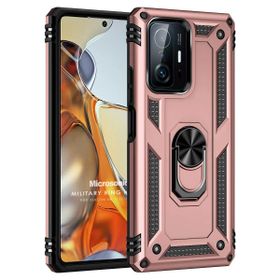Microsonic Xiaomi Mi 11T Military Ring Holder Rose Gold Kılıf