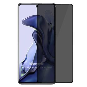 Microsonic Xiaomi Mi 11T Privacy 5D Gizlilik Filtreli Siyah Cam Ekran Koruyucu