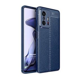 Microsonic Xiaomi Mi 11T Pro Deri Dokulu Silikon Lacivert Kılıf