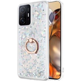 Microsonic Xiaomi Mi 11T Pro Glitter Liquid Holder Gümüş Kılıf