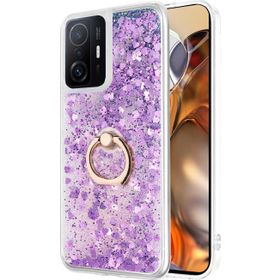 Microsonic Xiaomi Mi 11T Pro Glitter Liquid Holder Mor Kılıf