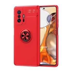 Microsonic Xiaomi Mi 11T Pro Kickstand Ring Holder Kırmızı Kılıf