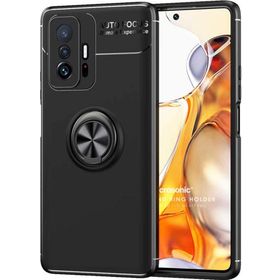 Microsonic Xiaomi Mi 11T Pro Kickstand Ring Holder Siyah Kılıf