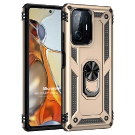 Microsonic Xiaomi Mi 11T Pro Military Ring Holder Gold Kılıf