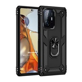 Microsonic Xiaomi Mi 11T Pro Military Ring Holder Siyah Kılıf