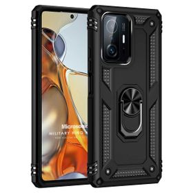 Microsonic Xiaomi Mi 11T Pro Military Ring Holder Siyah Kılıf