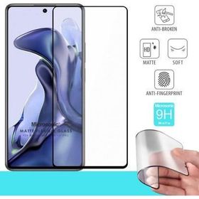 Microsonic Xiaomi Mi 11T Pro Seramik Matte Flexible Siyah Ekran Koruyucu