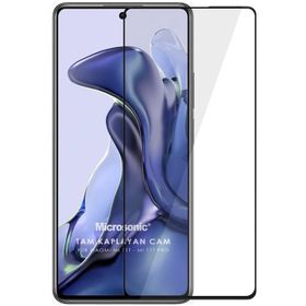 Microsonic Xiaomi Mi 11T Tam Kaplayan Temperli Siyah Cam Ekran Koruyucu