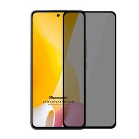 Microsonic Xiaomi Mi 12 Lite Privacy 5D Gizlilik Filtreli Siyah Cam Ekran Koruyucu