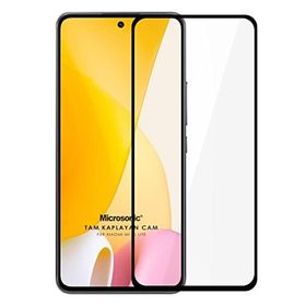 Microsonic Xiaomi Mi 12 Lite Tam Kaplayan Temperli Siyah Cam Ekran Koruyucu