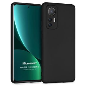 Microsonic Xiaomi Mi 12 Matte Silicone Siyah Kılıf